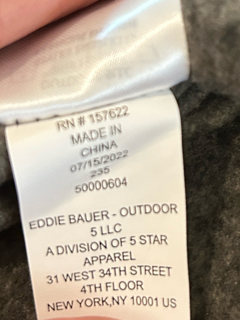 EDDIE BAUER Mens Convector 1/2 Zip Sweater Charcoal Heather- Medium, NEW - Picture 9 of 9